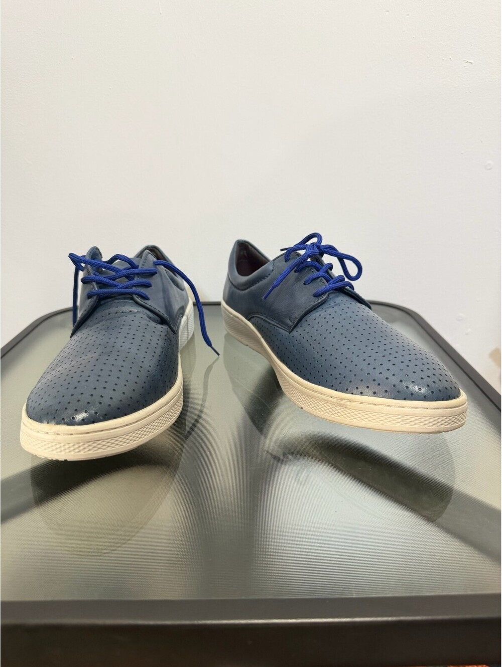 Sandro Moiscolini New York Leather Shoes Blue Size 10.5